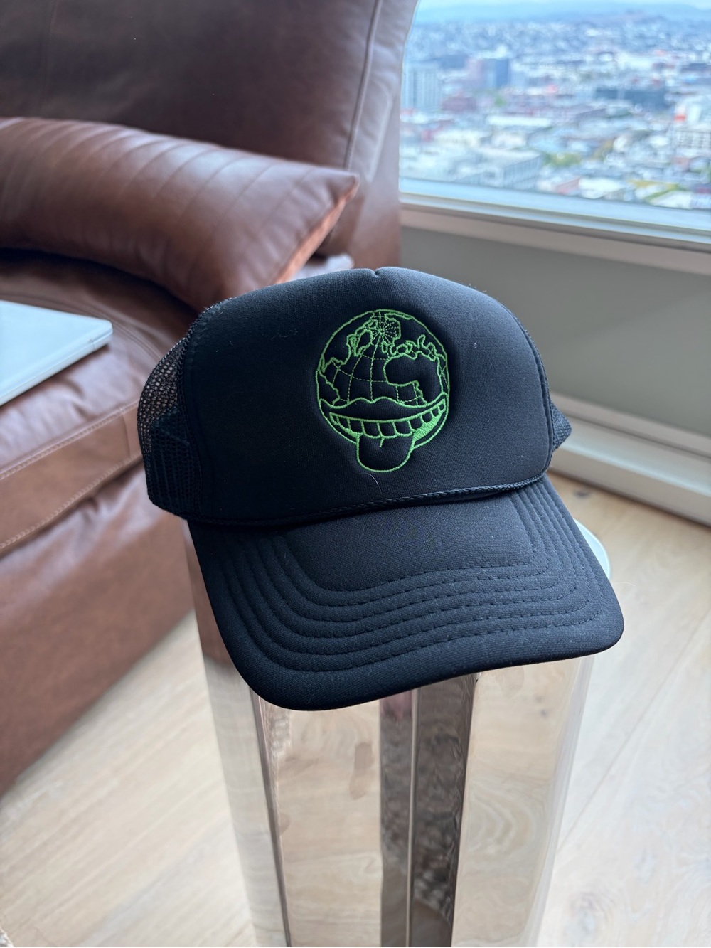 Earth Gang Black Trucker Cap